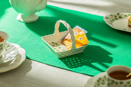 Grace Teaware - Shamrock 5" Fine Porcelain Tea Bag Basket
