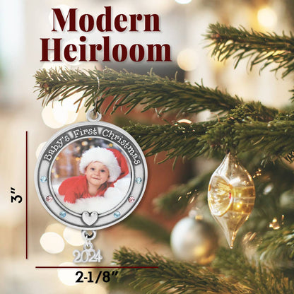 Gloria Duchin - Baby's First Christmas Pewter Photo Frame Ornament