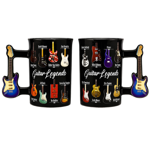 MID-SOUTH PRODUCTS - Guitar Legends Mug - Rock 'N' Roll with Guitar Handle