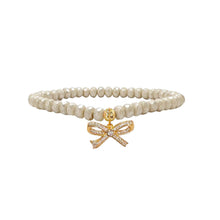 Load image into Gallery viewer, Love, Lisa - Harper Pretty CZ Bow Bracelet: Misty Rose
