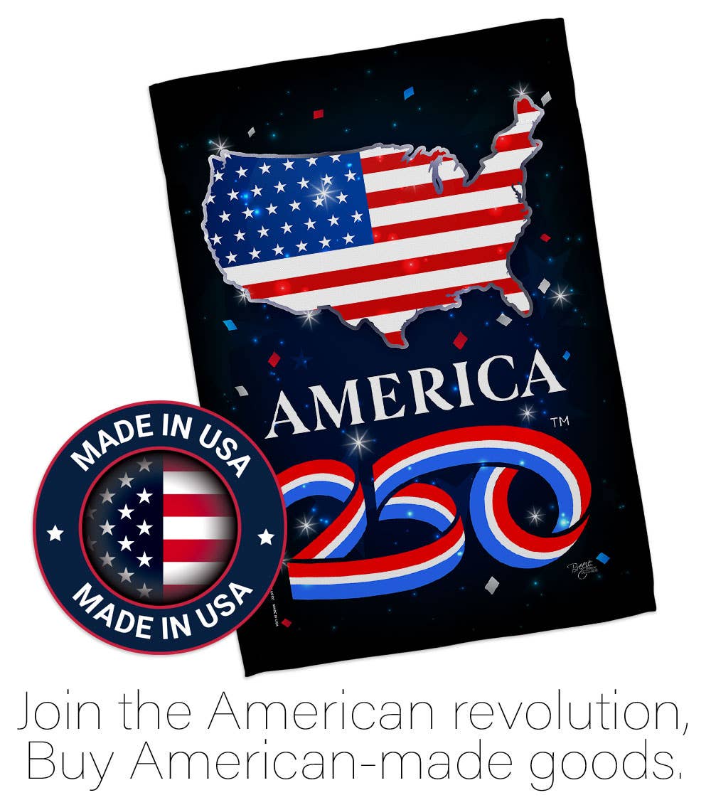 Two Group Flag Co - America 250 Flag Celebration USA 250th Home Decor: Garden Flag 13" x 18.5" Only / Double Sided-Thick Fabric