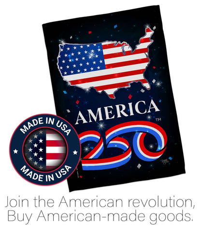 Two Group Flag Co - America 250 Flag Celebration USA 250th Home Decor: Garden Flag 13" x 18.5" Only / Double Sided-Thick Fabric
