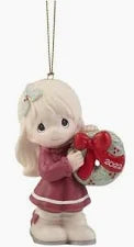 Precious Moments "May Your Christmas Wishes Come True" Dated 2022 Girl Ornament