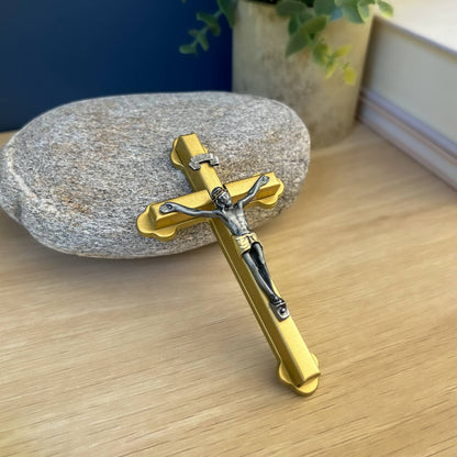 Abbey + CA Gift - 2-tone Mini Wall Crucifix