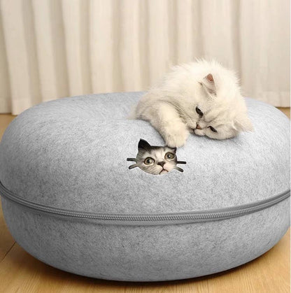 Lightning Dog - Bagel Bed - Action Tunnel/Bed - XL Grey 