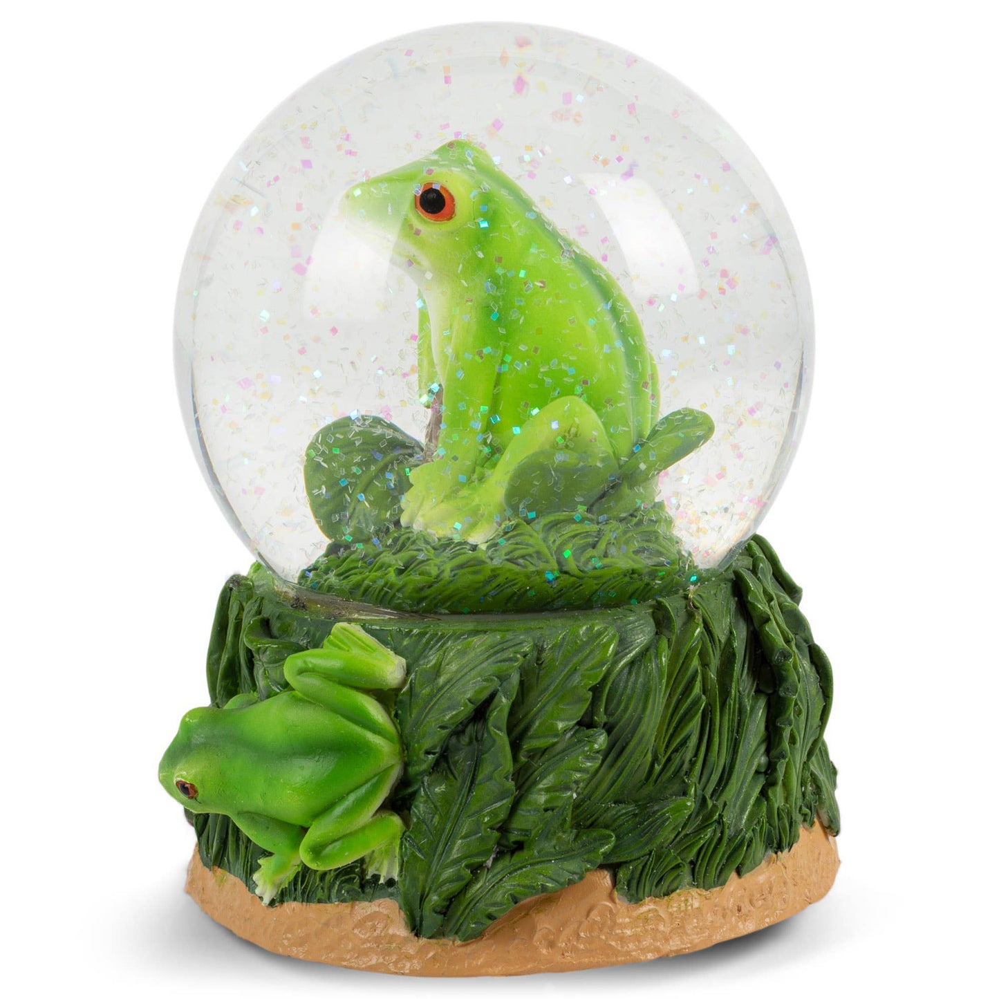 Cottage Garden - Playful Tree Frog 100MM Musical Snow Globe