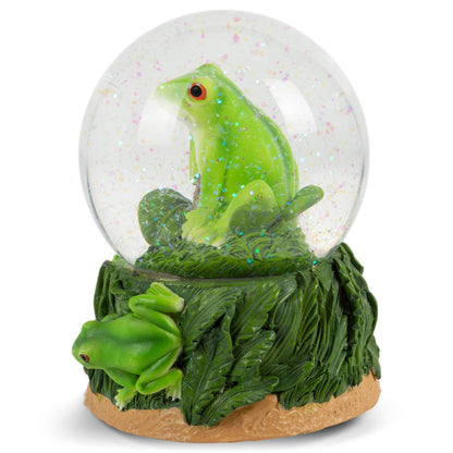 Cottage Garden - Playful Tree Frog 100MM Musical Snow Globe