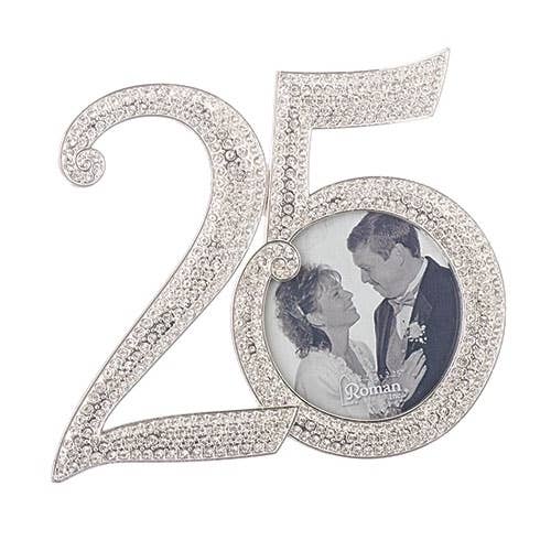 Roman - 4.25"H 25TH RHINESTONE FRAME