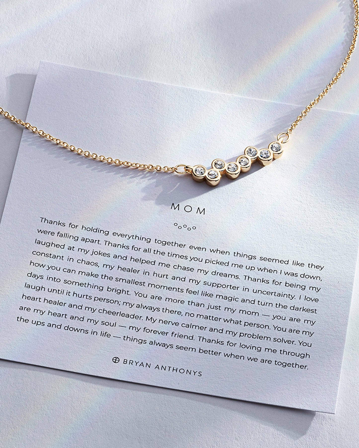 Bryan Anthonys - Mom Necklace: Silver / Crystal