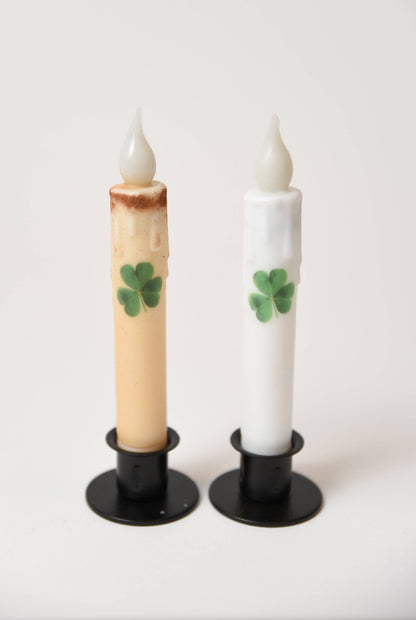 LMS Wholesale - Shamrock LED Timer Taper Candle: White