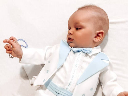 Cherished Moments - Sterling Silver Blue Baby Rosary Baptism Gift for Boys