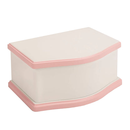 Cottage Garden - Ballerina White/Pink 7.5x5.4 MDF/Velvet Musical Jewelry Box