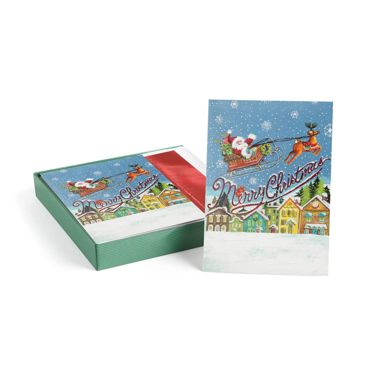 Masterpiece Studios - Santa in Flight Boxed Holiday Cards