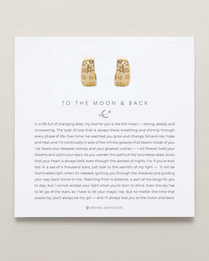 Bryan Anthonys - To the Moon and Back Hoop Earrings: Silver