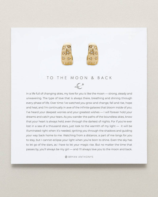 Bryan Anthonys - To the Moon and Back Hoop Earrings: Silver