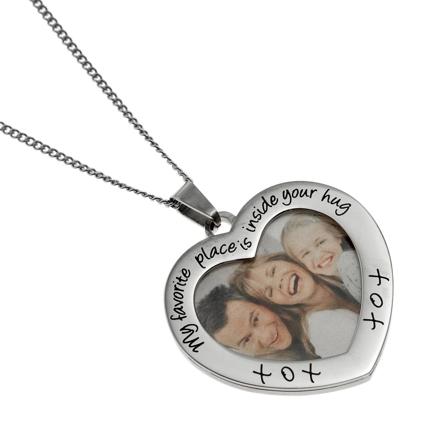 Joyful Sentiments - "My Favorite Place" Heart Photo Frame Necklace