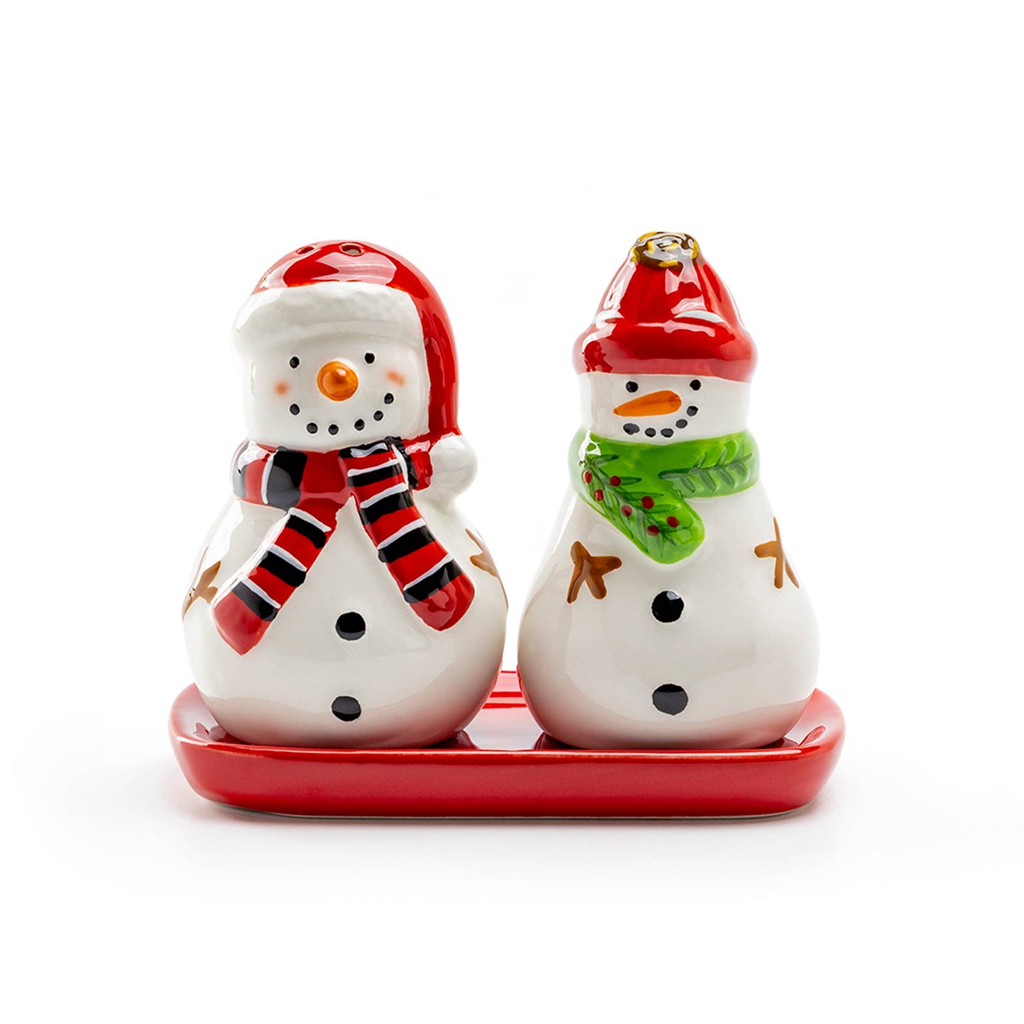 Grace Teaware - Gift Boxed Snowmen Figurine Salt and Pepper Shaker Set