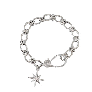Love, Lisa - Larisa Chain Sexy Link Star Bracelet: Silver