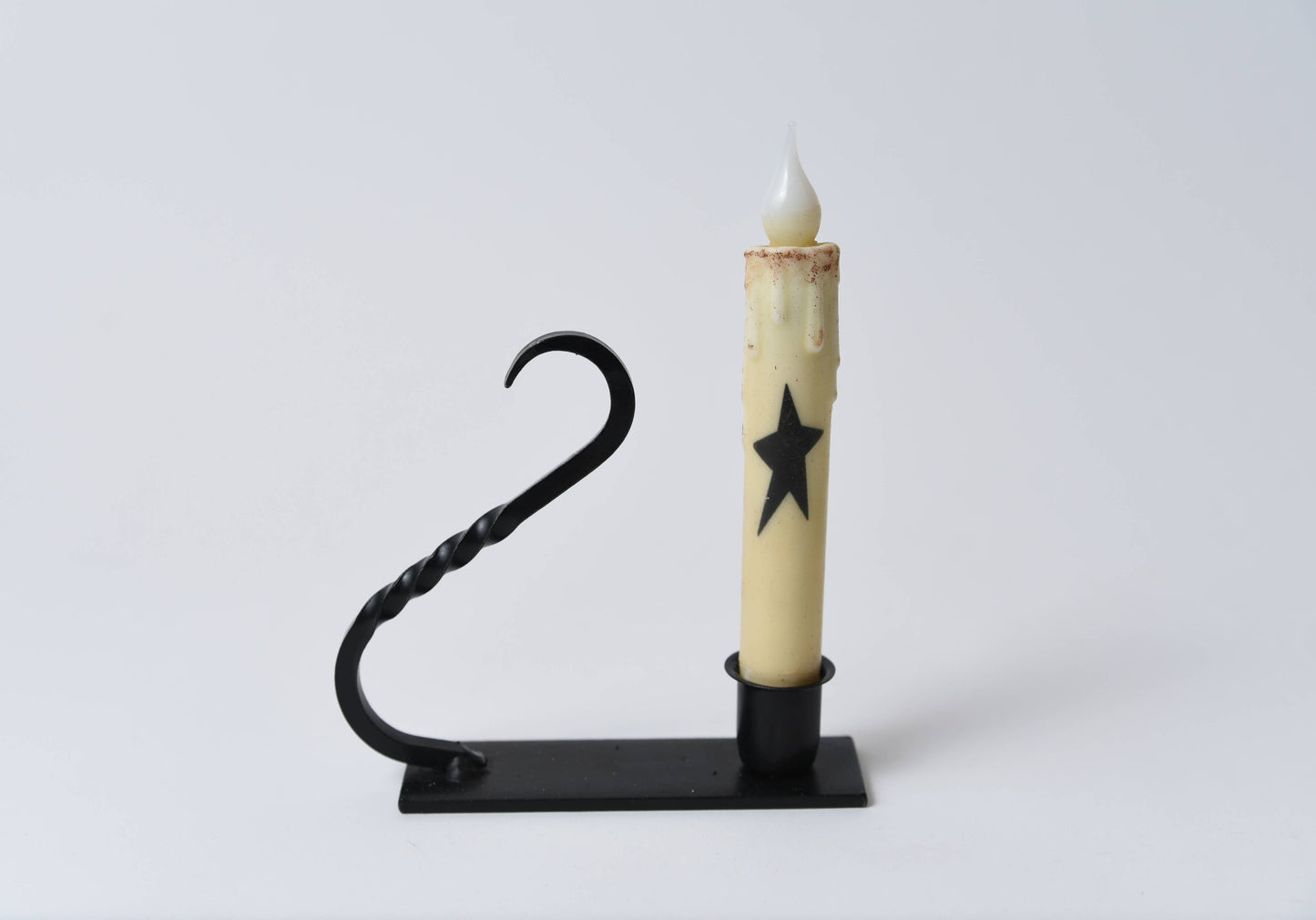 LMS Wholesale - Iron Taper Holder with Curved Handle