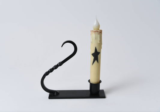 LMS Wholesale - Iron Taper Holder with Curved Handle