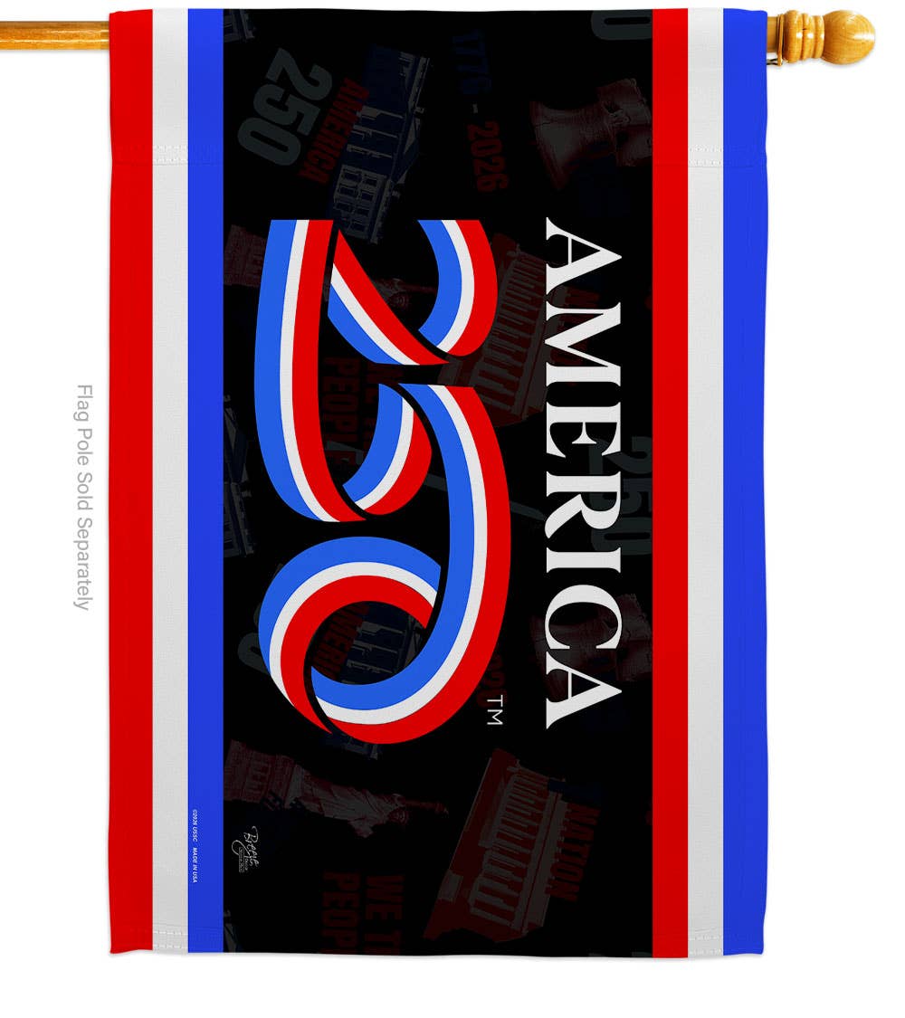 Two Group Flag Co - America 250 Flag Anniversary USA 250th Home Decor: Garden Flag 13" x 18.5" Only / Double Sided-Thick Fabric