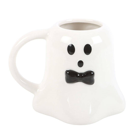 Something Different Wholesale - Mr Boo Ghost Shaped Halloween Mug with Bow Tie