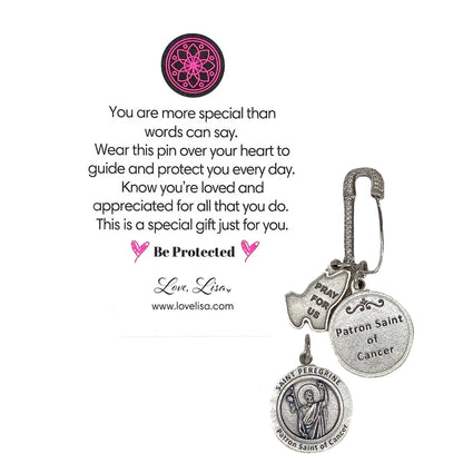 Love, Lisa - St. Peregrine Cancer Special Safety Pin