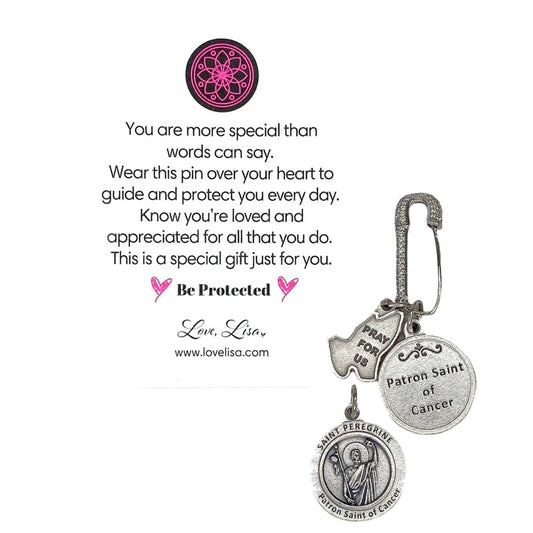Love, Lisa - St. Peregrine Cancer Special Safety Pin
