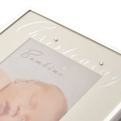 WIDDOP and Co. - Bambino Silver Plated Photo Frame - Christening 4" x 6"