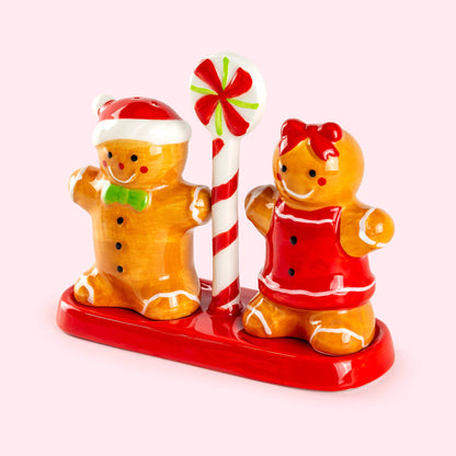 Grace Teaware - Gift Boxed Gingerbread Figurine Salt and Pepper Shaker Set