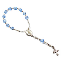 Load image into Gallery viewer, Cherished Moments - Sterling Silver Blue Baby Rosary Baptism Gift for Boys
