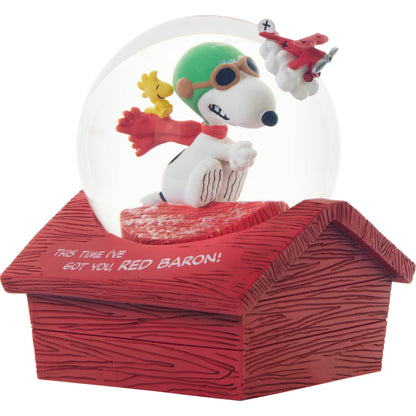 Precious Moments - Peanuts This Time I’ve Got You, Red Baron! Musical Globe