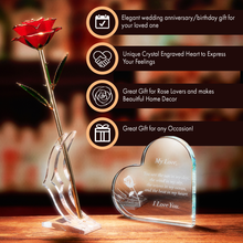 Load image into Gallery viewer, The Wine Savant /  Khen Glassware - Anniversary, Birthday &amp; Everyday 24K Gold Rose Love Box
