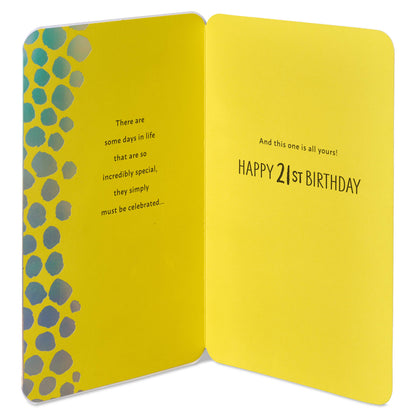 DICKENS INC. - 21st Birthday Card for Anyone (Celebrate in Style)