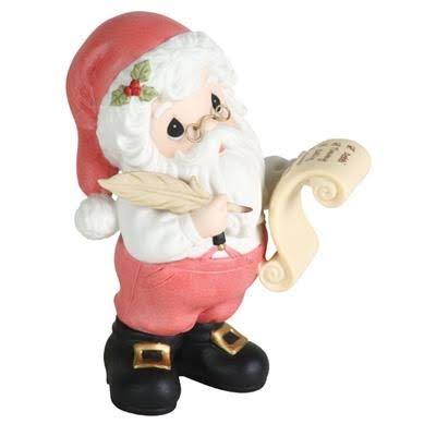 Precious Moments "He's Making A List" Dated 2010 Porcelain Santa Ornament
