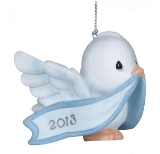 Precious Moments "Peace on Earth" Dated 2013 Porcelain Dove Ornament