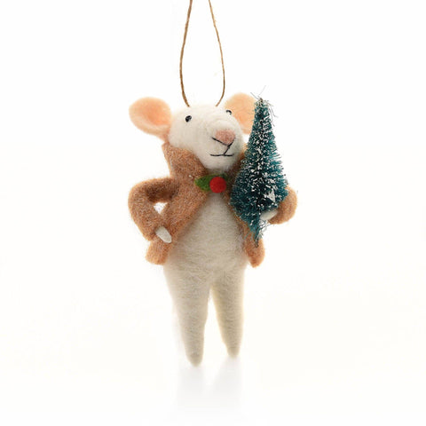 WIDDOP and Co. - Felt Mouse With Tree Decoration
