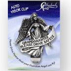 Granddaughter Drive Safely Angel visor clip on card