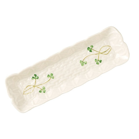 Belleek 2083 Shamrock Mint Tray