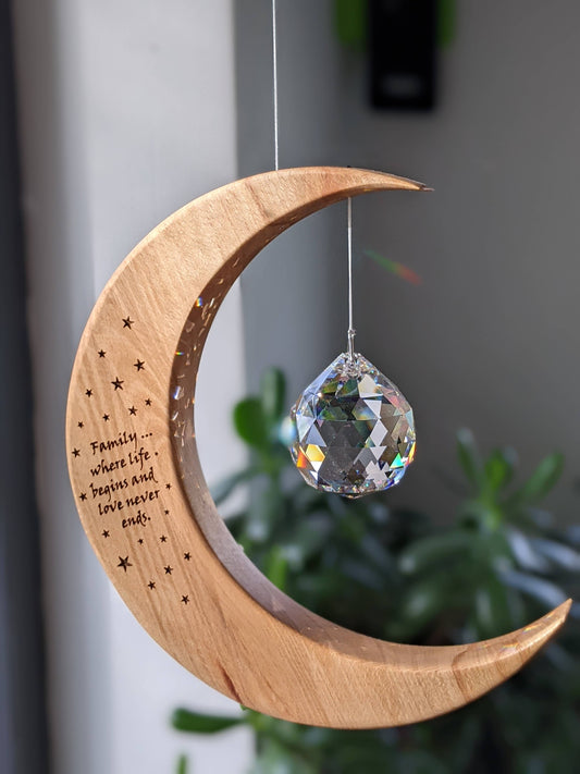 Family inspired suncatcher: Large / Crystal Sphere