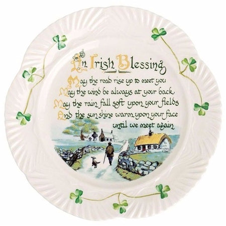 Belleek 2574 Harp Irish Blessing Plate