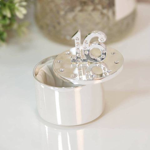 WIDDOP and Co. - Milestones Silverplated Trinket Box With Crystal 16