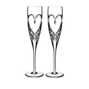 Waterford “ True Love” Toasting Flutes, Set of 2