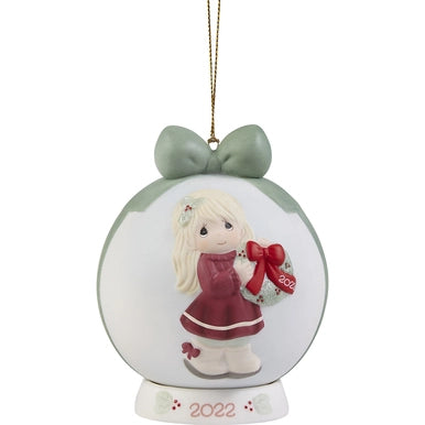 Precious Moments, May Your Christmas Wishes Come True, Dated 2022 Ball Ornament