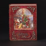 Roman Swirl Santa & Elf With Tree LED Book
