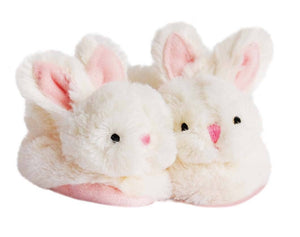 Doudou Et Compagnie - Pink Bunny Booties with Rattle