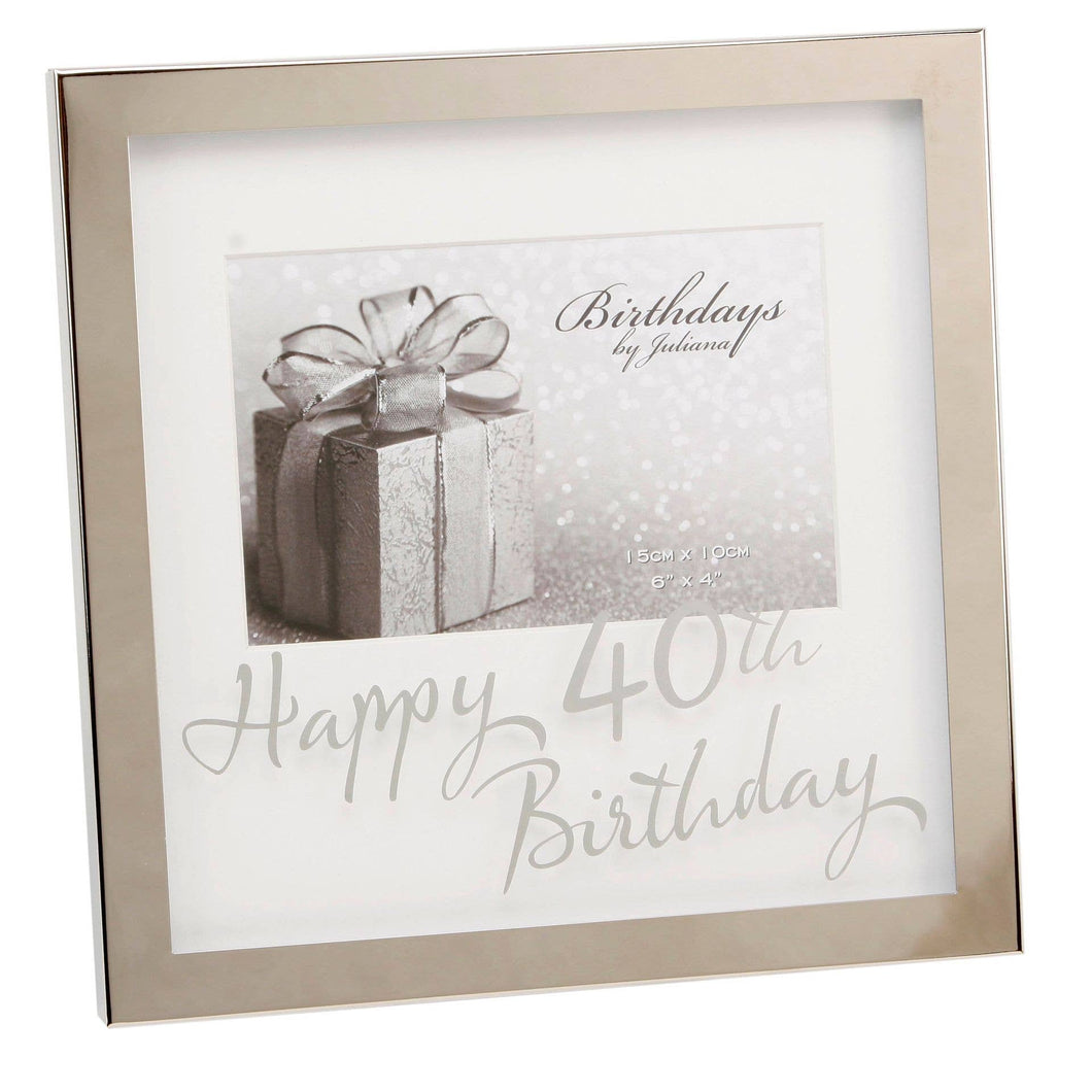 WIDDOP and Co. - Milestones Box Frame 6 x 4 Mirror Print - 40th