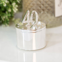 Load image into Gallery viewer, WIDDOP and Co. - Milestones Silver Plated Trinket Box With Crystal 40
