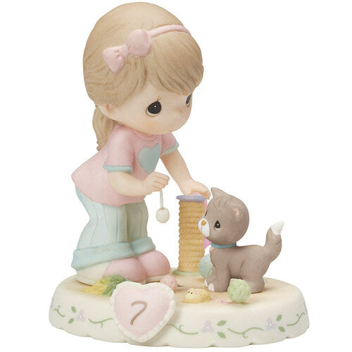Growing In Grace, Age 7, Brunette Figurine