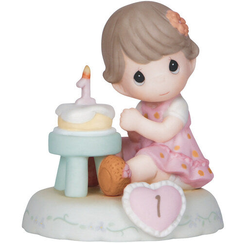 Growing In Grace, Age 1, Brunette Figurine